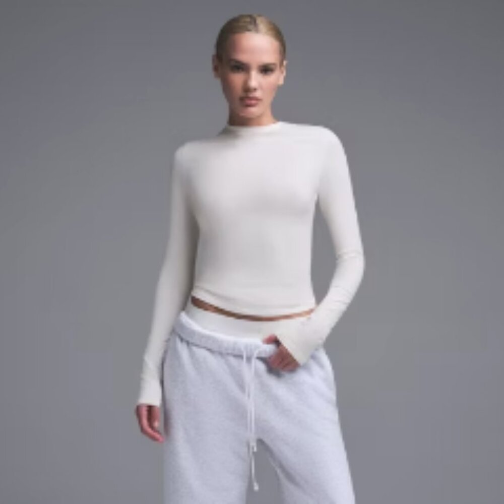 Cotton Jersey Long Sleeve T-Shirt